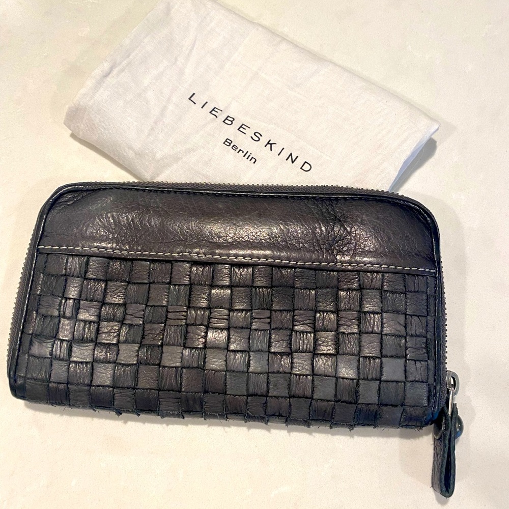 Brand new never been used liebskind wallet with duster bag